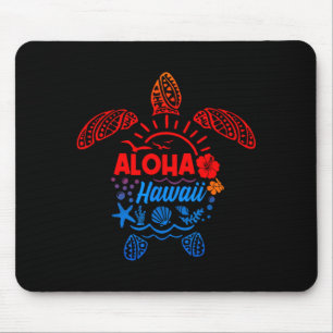 Aloha zeeschildpad tropisch hawaii zomer strand muismat