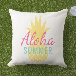 Aloha Zomer Gele Ananas Tropisch Buitenkussen
