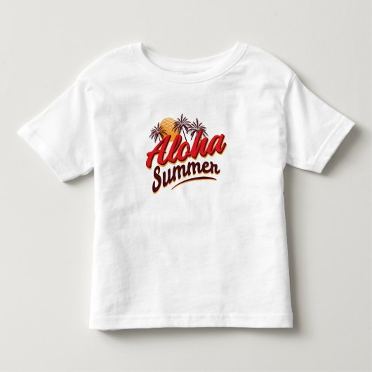 Aloha Zomer Kinder Shirts (Voorkant)