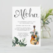 Aloha Zomer Luau Feest Uitnodiging (Staand voorkant)