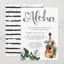 Aloha Zomer Luau Feest Uitnodiging