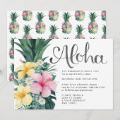 Aloha Zomer Luau Feest Uitnodiging (Voorkant / Achterkant)