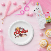 Aloha Zomer Papieren Bordje (Feest)