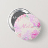 Aloha zomer ronde button 5,7 cm (Voorkant /achterkant)