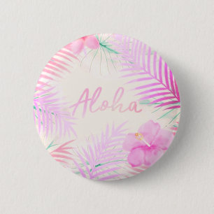 Aloha zomer ronde button 5,7 cm