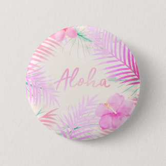 Aloha zomer ronde button 5,7 cm
