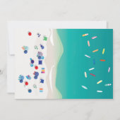 Aloha Zomer Strand Verjaardagsfeestje Kaart (Achterkant)