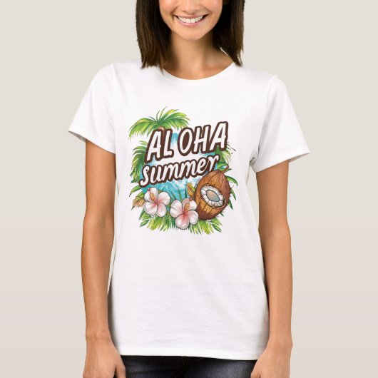 Aloha zomer t-shirt (Voorkant)