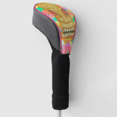 Aloha Zomer Tiki Hoofd Golfheadcover (Schuin)