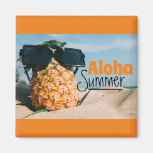 Aloha Zomer - Vierkante magneet