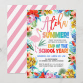 Aloha Zomer Zwembad Party uitnodiging (Voorkant / Achterkant)