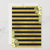 Aloha zwart goud tropische ananas verjaardag kaart (Achterkant)