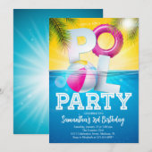 Aloha Zwembad Party Bloemen Verjaardag Kaart (Voorkant / Achterkant)