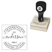 Alomvattende Gezinsretouradresstempel Rubberstempel (Gestempeld)
