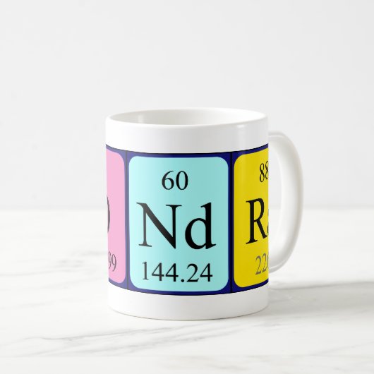 Alondra periodiek systeem naam mok (Voorkant rechts)