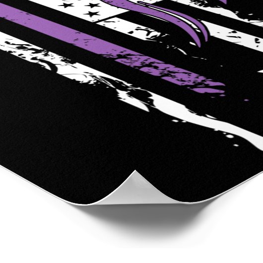 Alone- Fibromyalgia Awareness Supporter Ribbon Poster (Hoek)