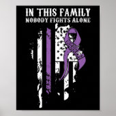 Alone- Fibromyalgia Awareness Supporter Ribbon Poster (Voorkant)