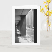 ALONE New York Black en white Photography Kaart (Gele Bloem)