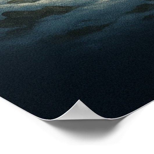 Alone, Not Defeated | Motivational Wolf Art Poster (Hoek)