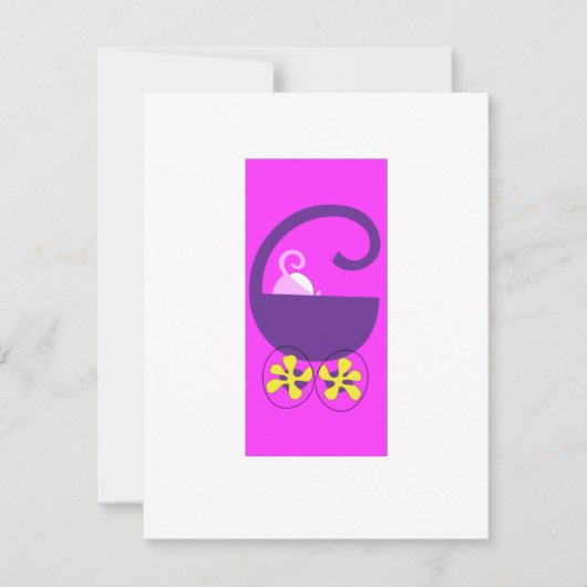 Along Comes Baby Uitnodiging (Voorkant)