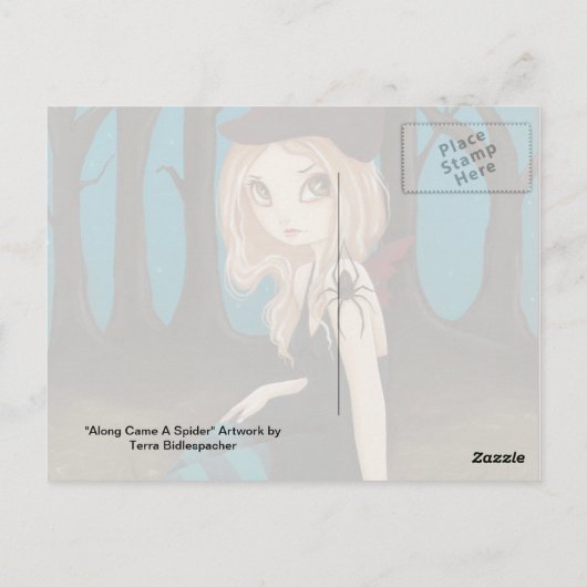 Along kwam een spin - briefkaart (Achterkant)