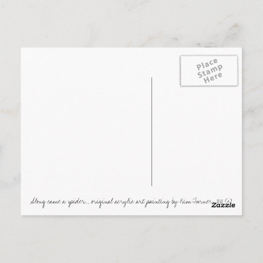 Along kwam met een spin briefkaart (Achterkant)