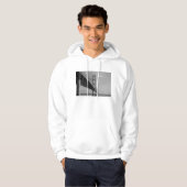 Along Mackinac Bridge Grayscale Hoodie (Voorkant volledig)