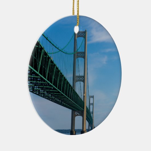 Along Mackinac Bridge Keramisch Ornament (Rechts)