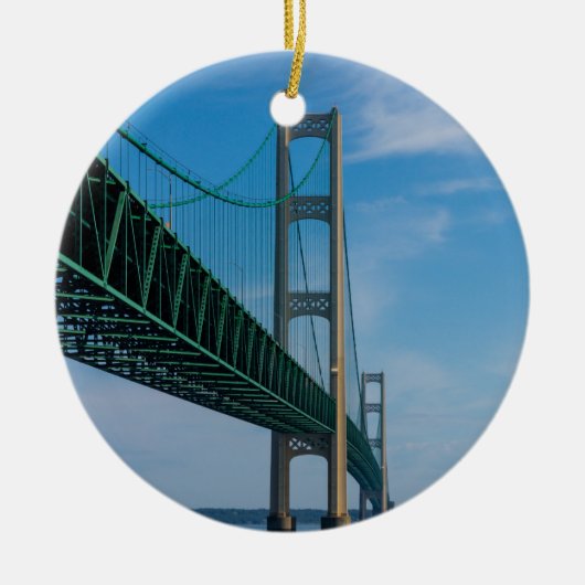 Along Mackinac Bridge Keramisch Ornament (Voorkant)