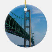 Along Mackinac Bridge Keramisch Ornament (Achterkant)