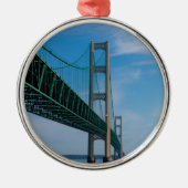 Along Mackinac Bridge Metalen Ornament (Voorkant)