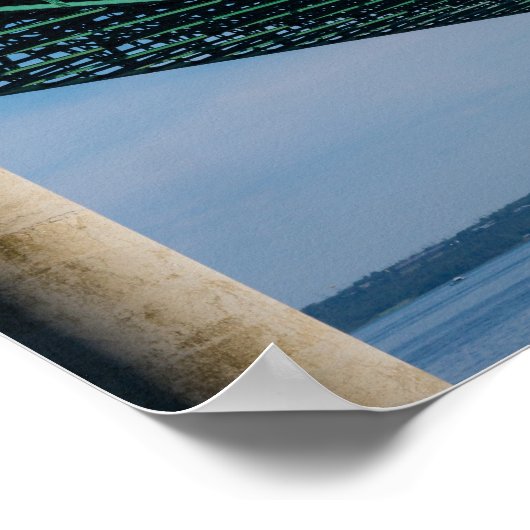 Along Mackinac Bridge Poster (Hoek)