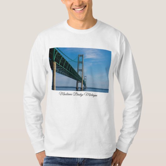 Along Mackinac Bridge T-shirt (Voorkant)