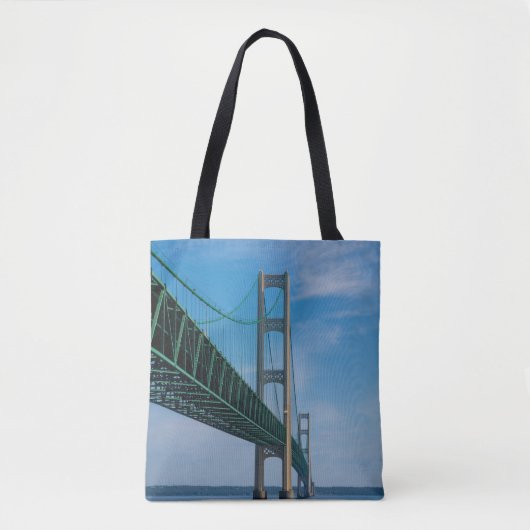 Along Mackinac Bridge Tote Bag (Voorkant)