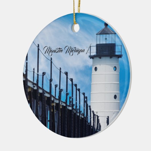 Along Manistee Keramisch Ornament (Links)