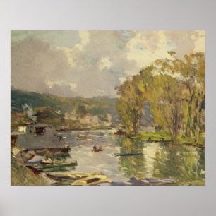 Along the Seine at Meudon, c.1893 (olie op canvas) Poster
