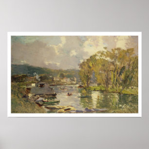 Along the Seine at Meudon, c.1893 (olie op canvas) Poster