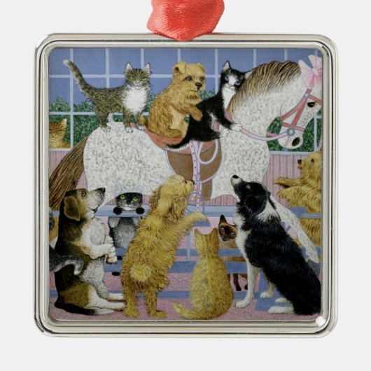 Along voor de Ride Metalen Ornament (Voorkant)