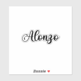 Alonzo Naam - Handgeschreven kalligrafie Sticker