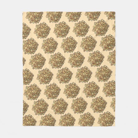 Aloo Gobi aardappelen Bloemkool Indische keuken Fleece Deken (Voorkant)