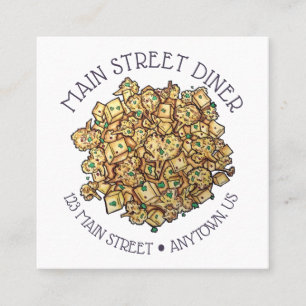 Aloo Gobi Indian Food Restaurant Cuisine Vierkante Visitekaartje