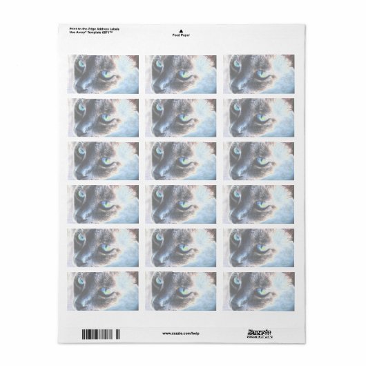 Aloof Siamese Cat Veranderd Label II (Full Sheet)