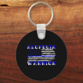 Alopecia Amerikaanse vlag Verenigde Staten vlag on Sleutelhanger (Achterkant)