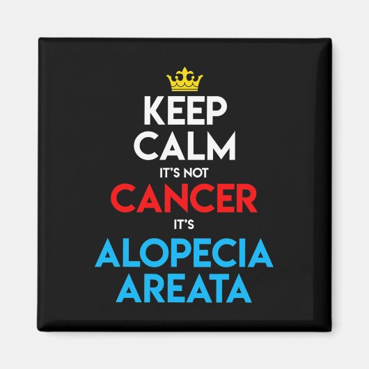 Alopecia Areata Awareness Hair Loed Bald Head Keep Magneet (Voorkant)