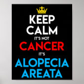 Alopecia Areata Awareness Hair Loed Bald Head Keep Poster (Voorkant)