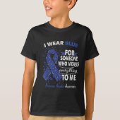 Alopecia Areata Awareness Ik Draag blauw voor iema T-shirt (Voorkant)