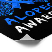 Alopecia Areata Awareness Month Blue Ribbon Poster (Hoek)
