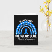 Alopecia Areata Awareness Rainbow I Draag Blue Rib Kaart (Gele Bloem)