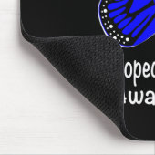 Alopecia Areata Awareness Warrior Support Blue Rib Muismat (Hoek)
