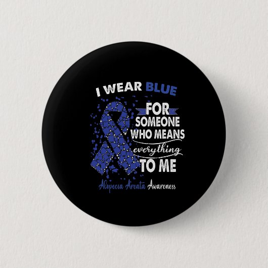 Alopecia Areata Awareness Warrior Support Survivor Ronde Button 5,7 Cm (Voorkant)